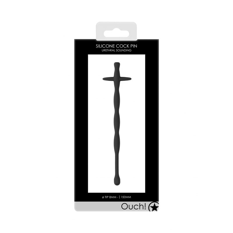 OUCH! Urethral Sounding Silicone Cock Pin 24cm